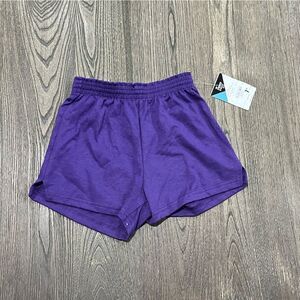 Soffee G Athletic Shirts Drawstring Elastic Waist Pull On Purple L 12-14 NWT